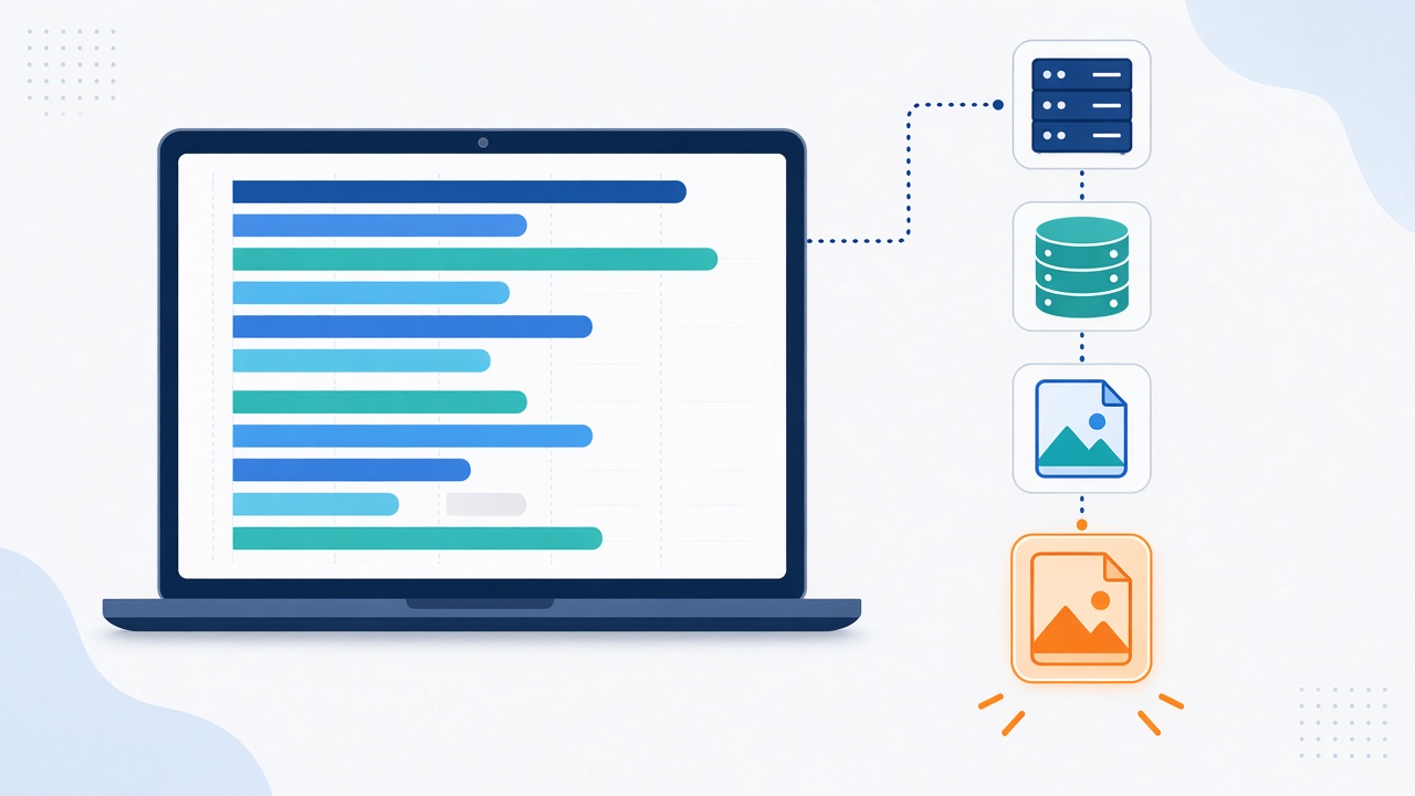 Diagnosing a slow website with a network waterfall chart