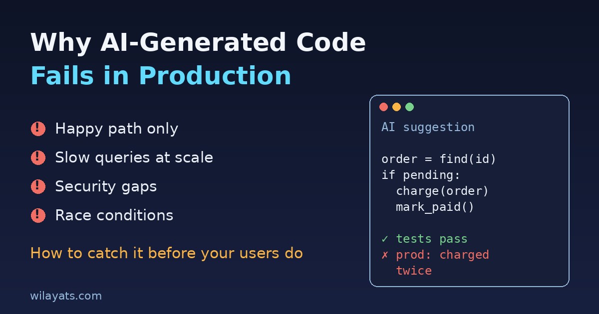 Why AI-Generated Code Fails in Production (and How to Catch It)