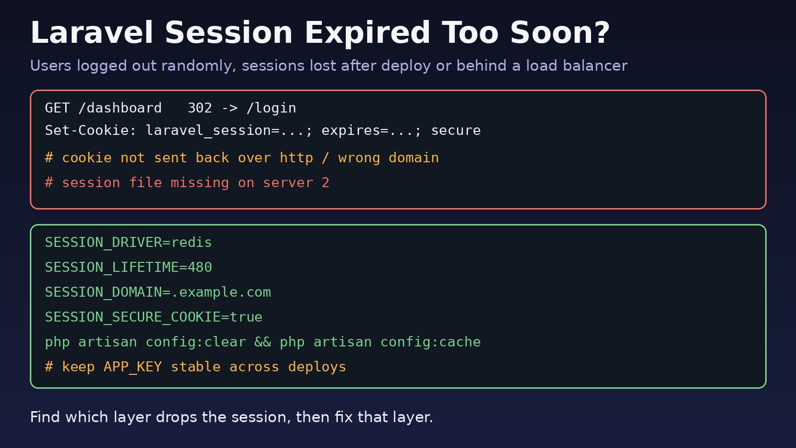 How to Fix Laravel Session Expired Problems