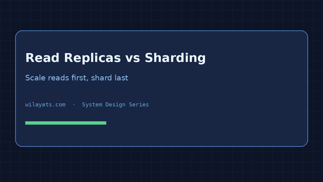 PostgreSQL Read Replicas vs Database Sharding